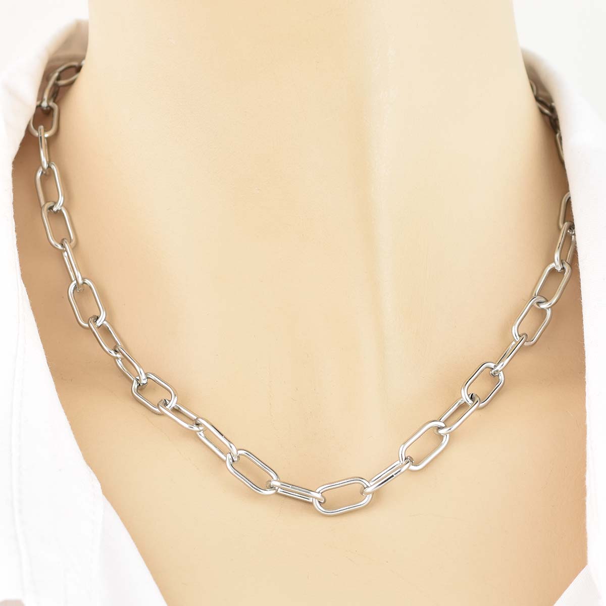Romeo Chain Silver 7MM Αλυσίδα Λαιμού Από Ανοξείδωτο Ατσάλι 316L